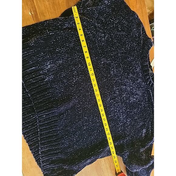 Sanctuary Cozy Soft Velvet Blue Sweater Plus Size 3X New - Picture 8 of 9